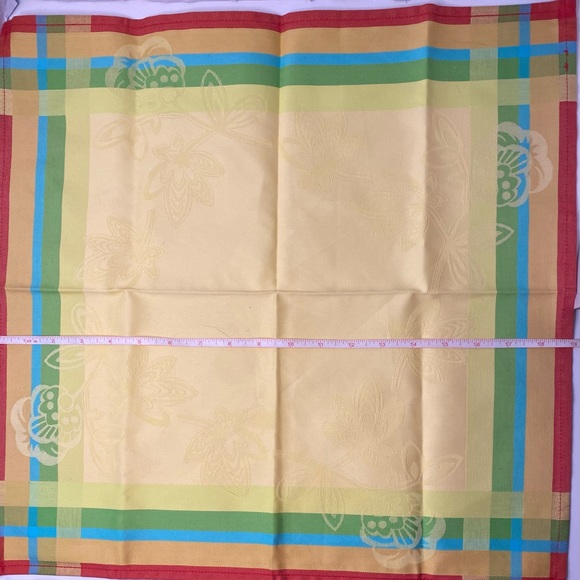 Fateba Lot Jacquard 1 Placemat 2 Napkins Made in Portugal 100% Cotton Bright. - Picture 2 of 8